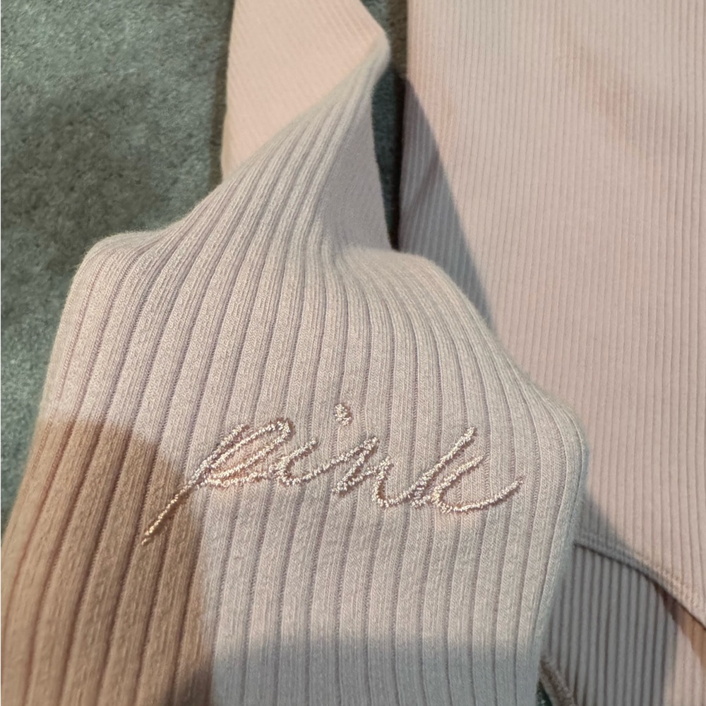 PINK Small Ribbed Bodysuit - Picture 3 of 4
